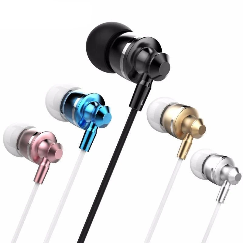 Metallic Earbuds with Mic