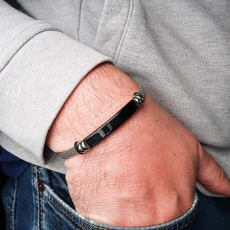 Armband "Linky" mit Namen graviert, Armband aus feinem Gliederband, Edelstahl