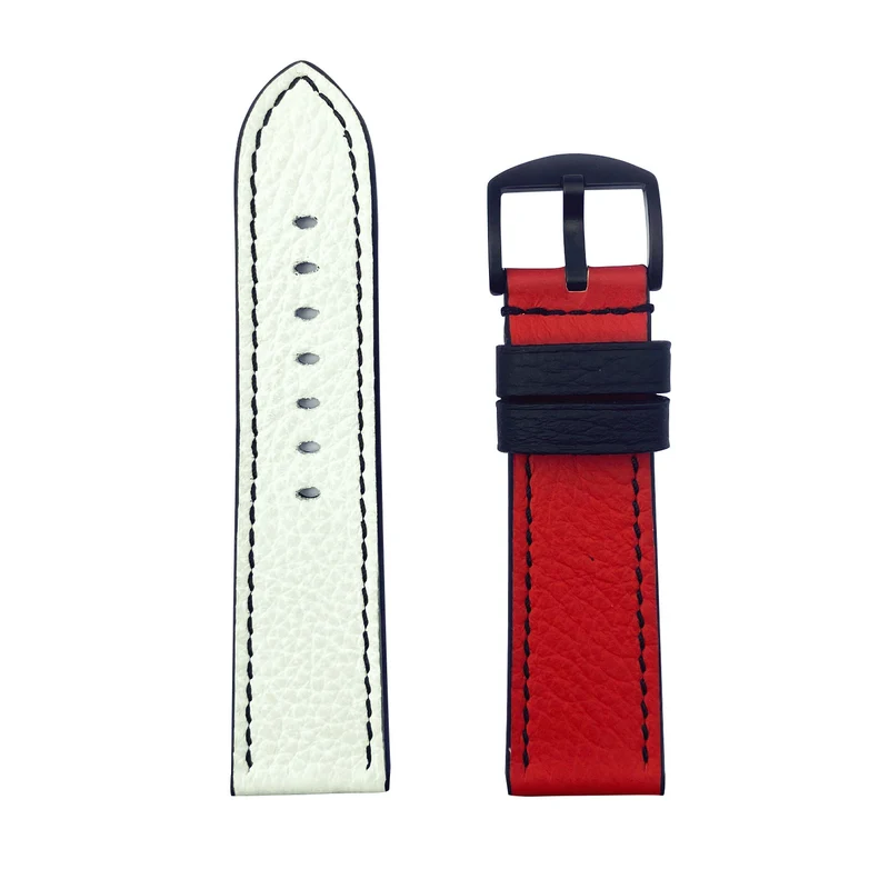 Apple Watch Ultra Armband – Rennanzug-Edition, Weiß/Rot, handgefertigt – Made in Germany