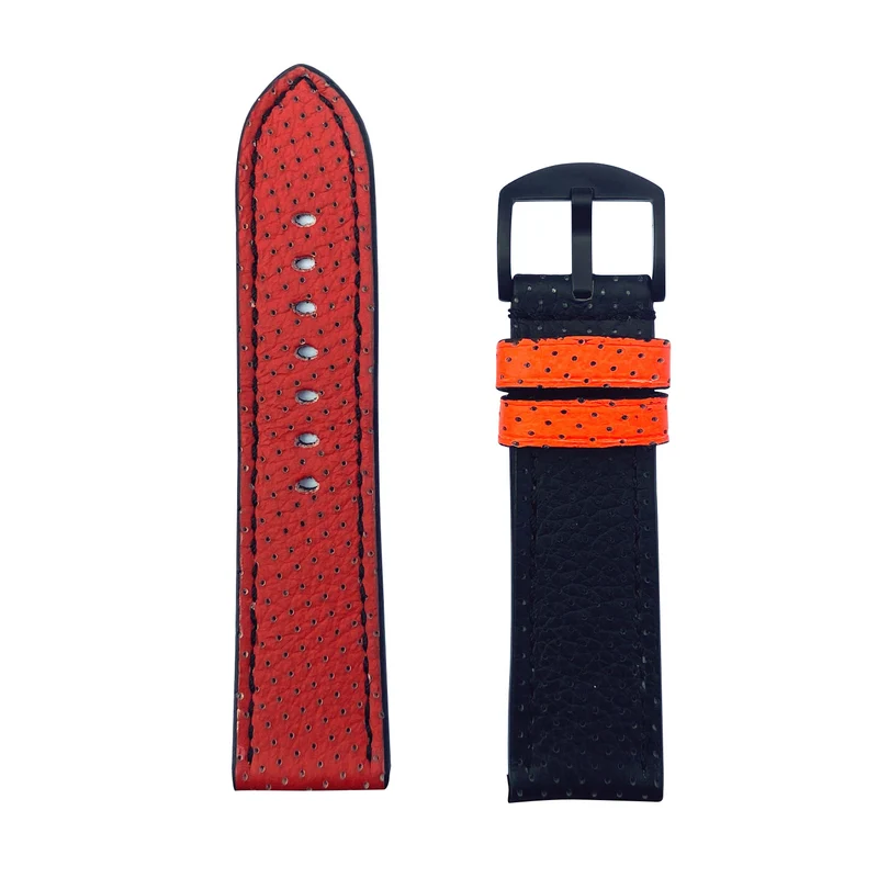 Apple Watch Ultra Armband – Rennanzug-Edition, Rot/Schwarz, handgefertigt – Made in Germany