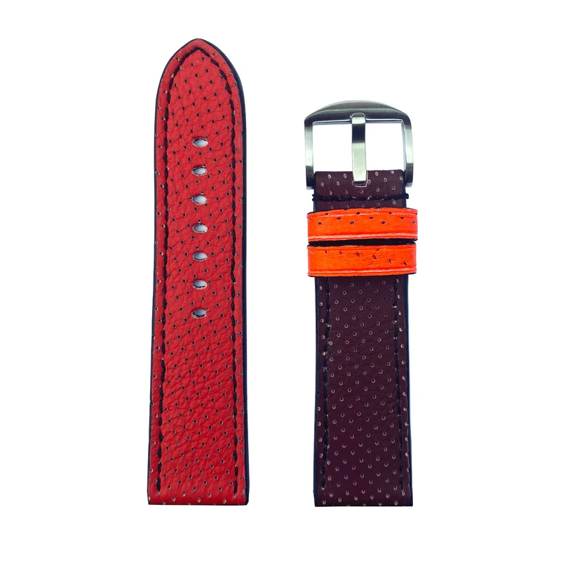 Apple Watch Ultra Armband – Rennanzug-Edition, Rot/Bordeaux, handgefertigt – Made in Germany