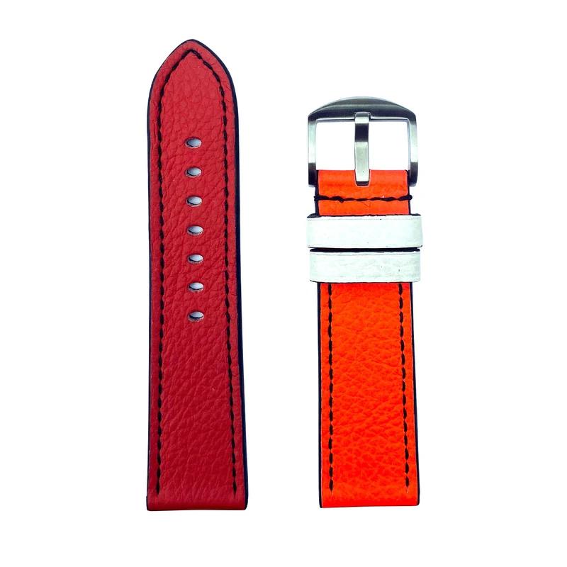Apple Watch Ultra Armband – Rennanzug-Edition, Rot/Orange, handgefertigt – Made in Germany