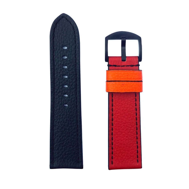 Apple Watch Ultra Armband – Rennanzug-Edition, Schwarz/Rot, handgefertigt – Made in Germany