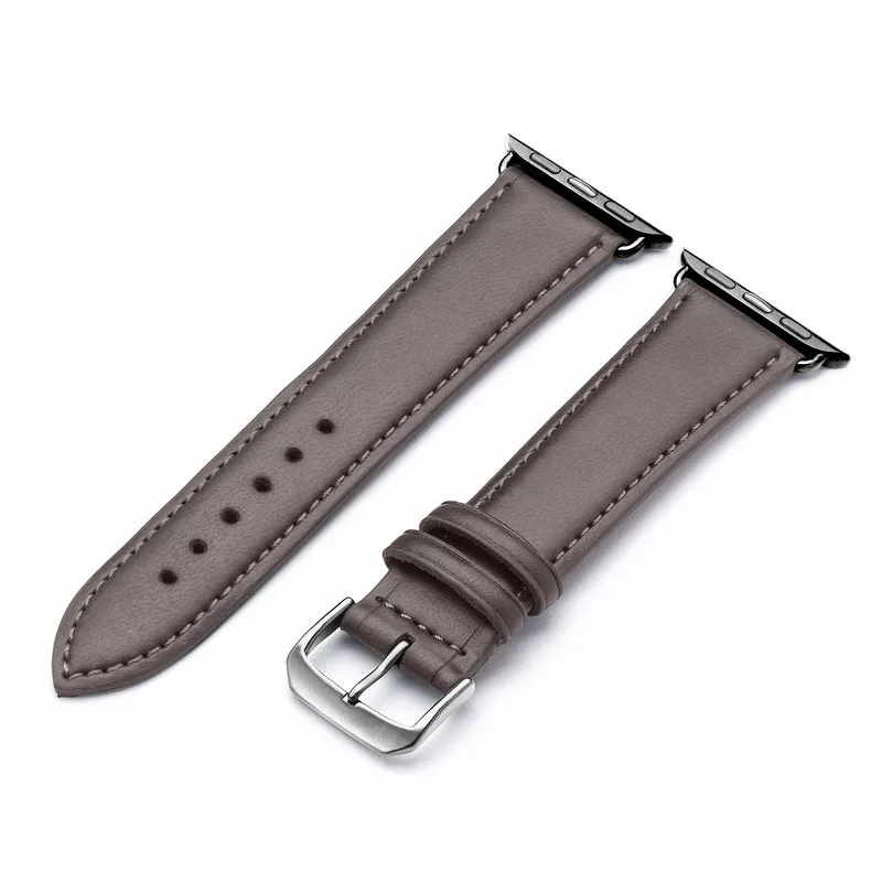 Vita Uhrenarmband aus Apfelleder für Apple Watch 10, handgefertigt, vegan, Mokka, von Happel