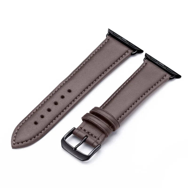 Vita Uhrenarmband aus Apfelleder für Apple Watch 10, handgefertigt, vegan, Mokka, von Happel