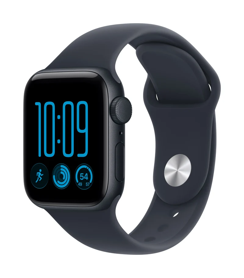 Apple Watch SE 3 (2026) GPS 40mm Midnight Aluminium mit Navy Blue Sport Band S/M - Midnight