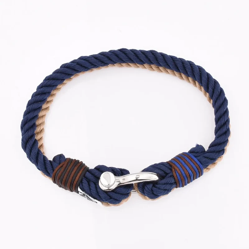 Nautisches Armband aus Segeltau mit coolem Verschluss