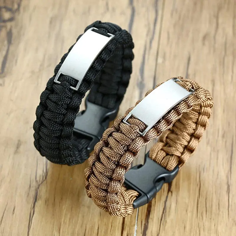 Armband Gravur personalisiert mit Namen "Carpe Diem" aus Nylonseil / Paracord Gravur Personalisiert