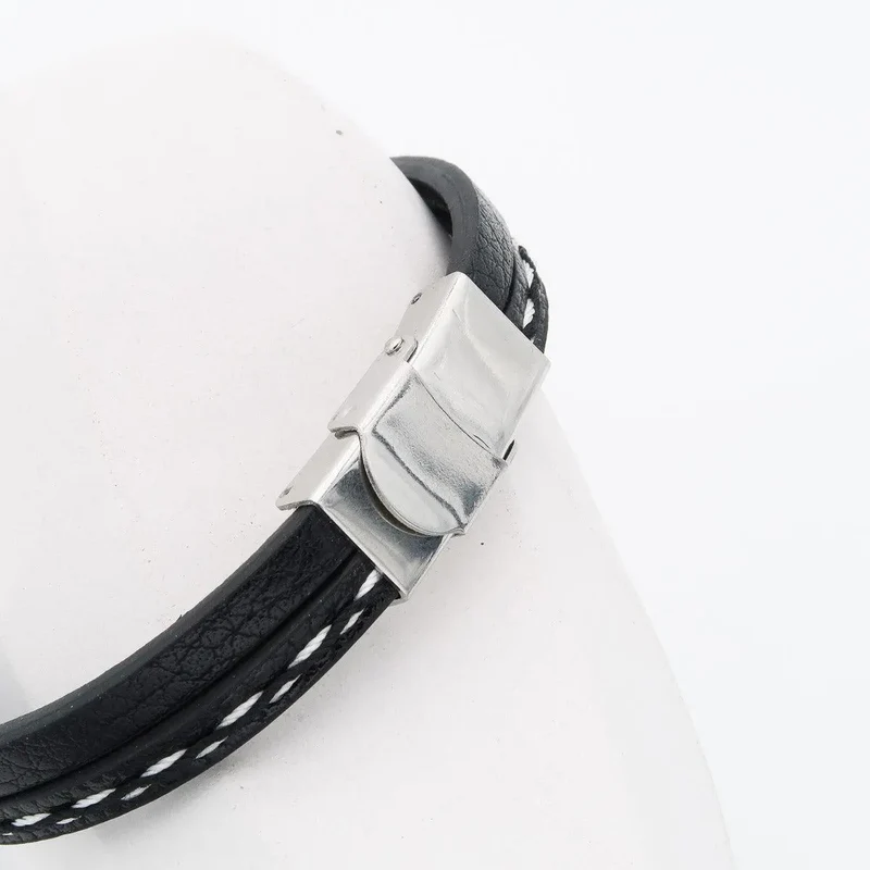 Leder Herrenarmband graviert und personalisiert "Duo" in drei Farben mit kostenloser Gravur Name