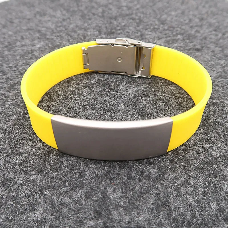 Senioren Kontaktarmband, Demenzarmband personalisierte Gravur von Name und Anamnese, Adresse