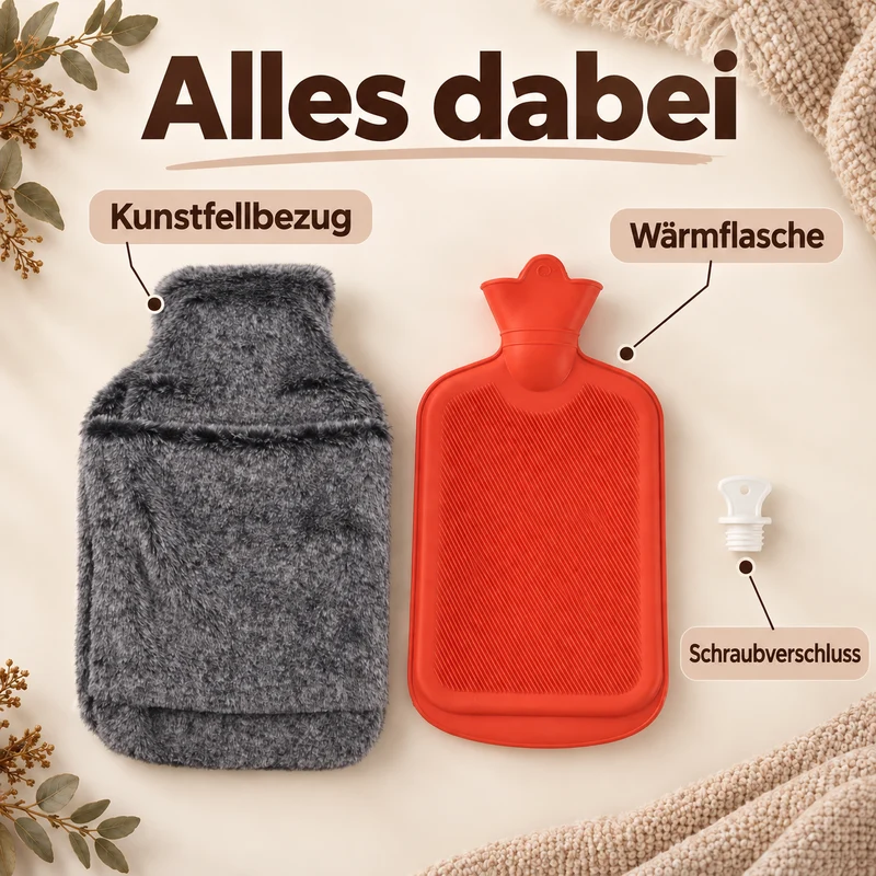 hotwater bag capacity:2 L size 21*36 Weight:390g matrial: synthetic fur colour:lavender
