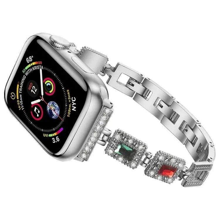Buntes Strass Armband für Apple Watch 38 | 40 | 41 | 42 | 44 | 45 mm