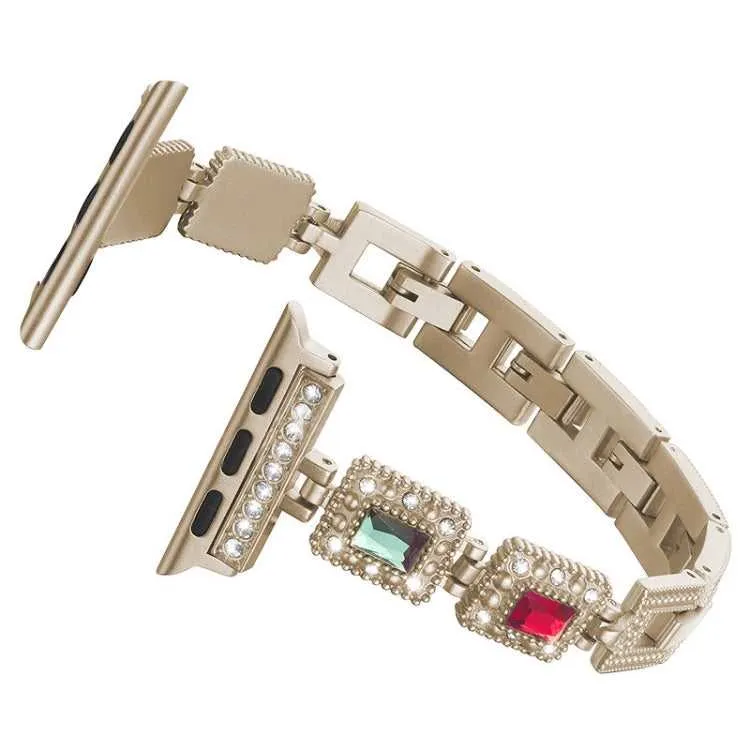 Buntes Strass Armband für Apple Watch 38 | 40 | 41 | 42 | 44 | 45 mm
