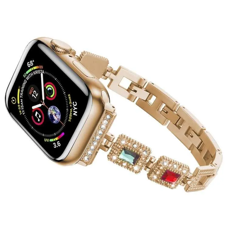 Buntes Strass Armband für Apple Watch 38 | 40 | 41 | 42 | 44 | 45 mm
