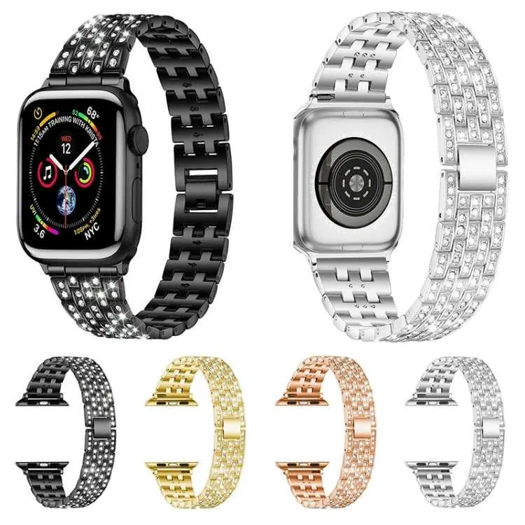 Strass Glitzer Armband für Apple Watch 7 41+45mm | 6 & SE & 5 & 4 40+44mm | 3 & 2 & 1 38+42mm
