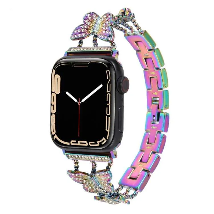 Glitzer Strass Schmetterling Armband für Apple Watch Series 8&7 45mm | 8&7 41mm