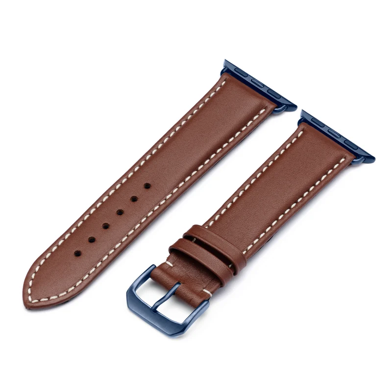 Apple Watch 1-9 Uhrenarmband AquilaOrion von Happel, Rindsleder, wasserfest, Mahagoni