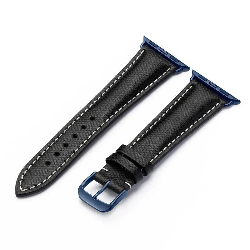 Apple Watch 1-9 Uhrenarmband AegisLine von Happel, Hightechband, wasserresistent, Schwarz