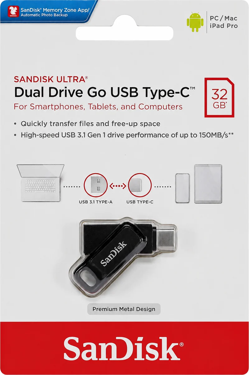 SanDisk Ultra Dual Drive Go USB-3.0 Type-C