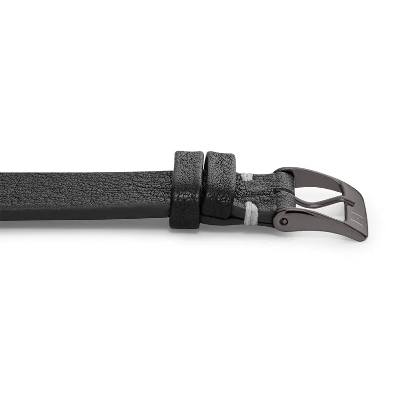 Apple Watch 10 Armband ALTONA aus weichem Leder (Bioleder) – Schwarz