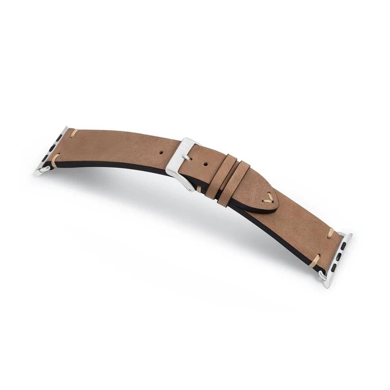 Apple Watch 10 Armband UHLENHORST (Vegetabiles Vintage-Leder) – Sand