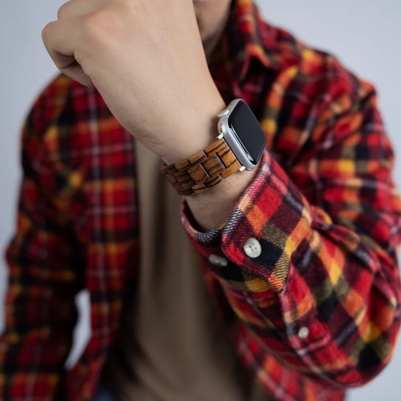 Gliederarmband "Holz" für Apple Watch