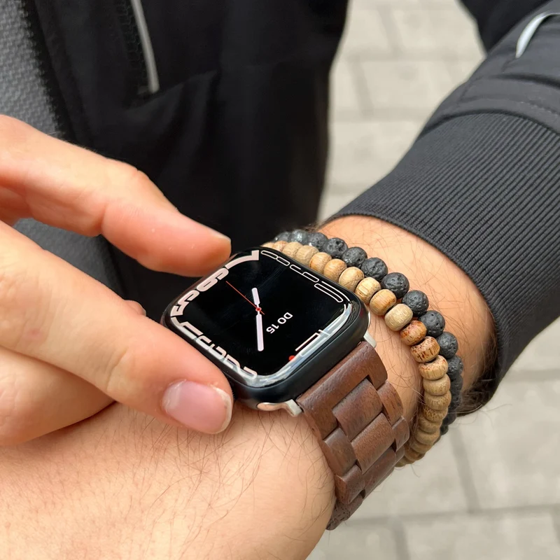 Gliederarmband "Holz" für Apple Watch