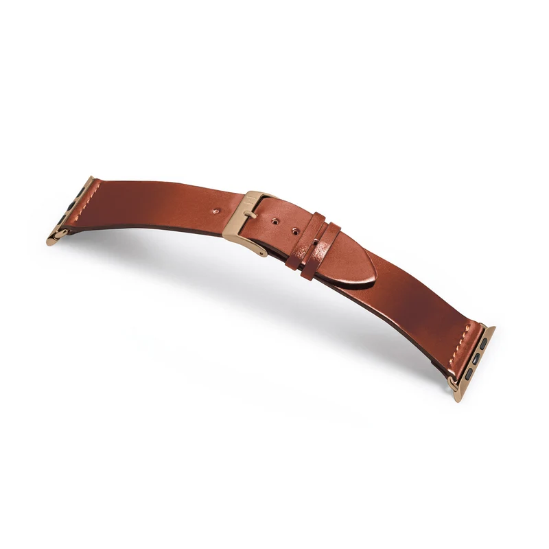 Apple Watch 1-9 Lederarmband aus Shell Cordovan "EPPENDORF" – Cognac