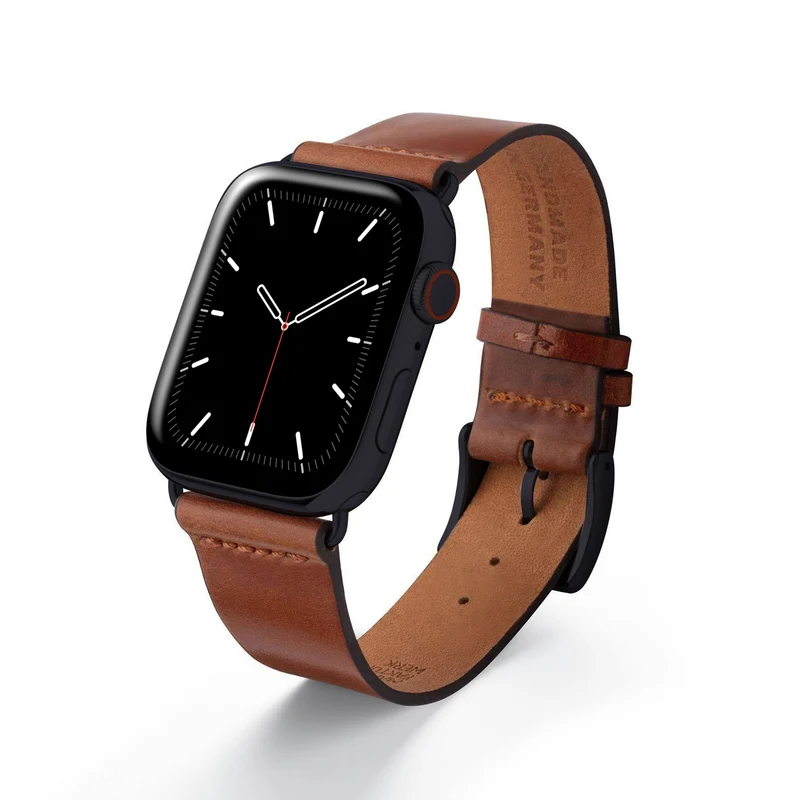 Apple Watch 1-9 Lederarmband aus Shell Cordovan "EPPENDORF" – Cognac