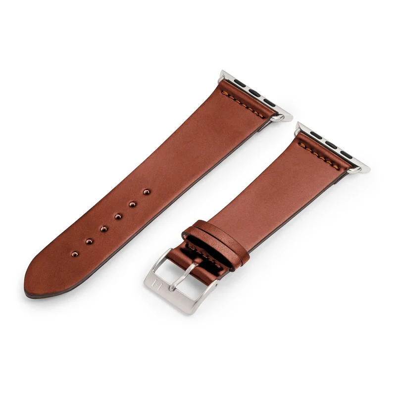Apple Watch 1-9 Lederarmband aus Shell Cordovan "EPPENDORF" – Cognac