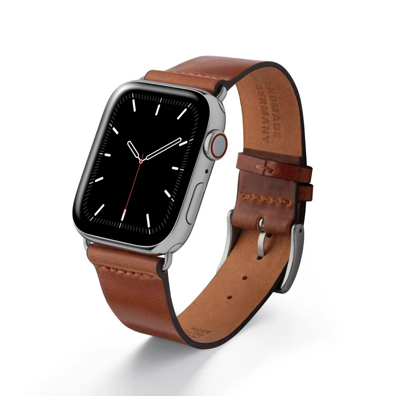 Apple Watch 1-9 Lederarmband aus Shell Cordovan "EPPENDORF" – Cognac