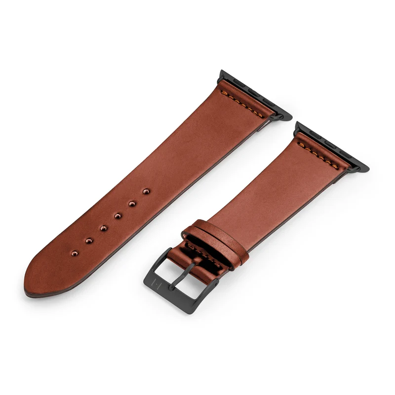 Apple Watch 1-9 Lederarmband aus Shell Cordovan "EPPENDORF" – Cognac