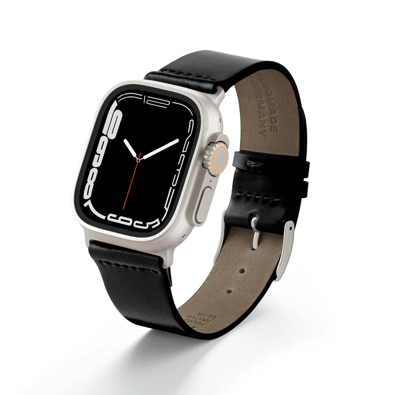 Apple Watch Ultra Armband EPPENDORF aus Shell Cordovan Leder – Schwarz