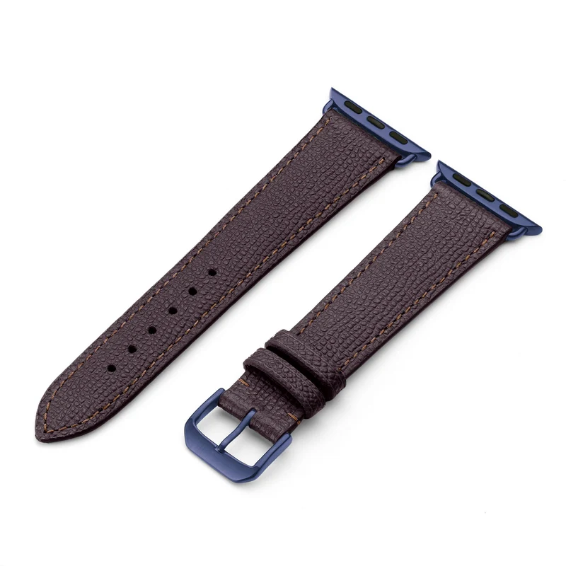 Apple Watch 1-9 Uhrenarmband AvelloStrap von Happel, Rindsleder, handgefertigt, Mokka