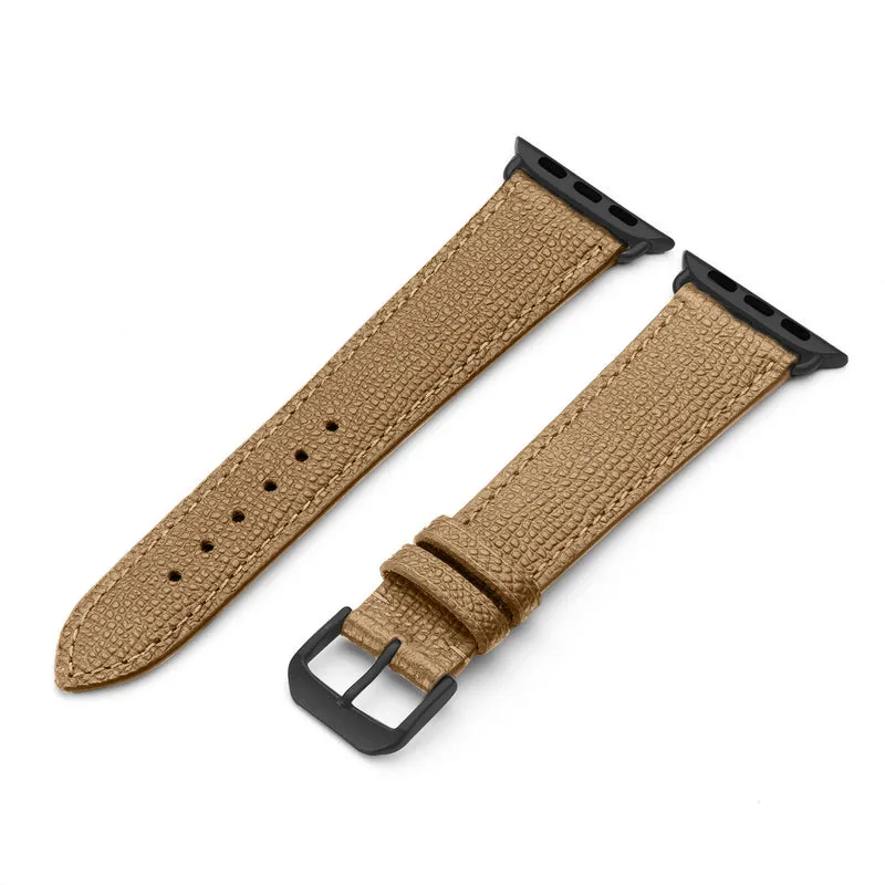 Apple Watch 1-9 Uhrenarmband AvelloStrap von Happel, Rindsleder, handgefertigt, Kaschmir