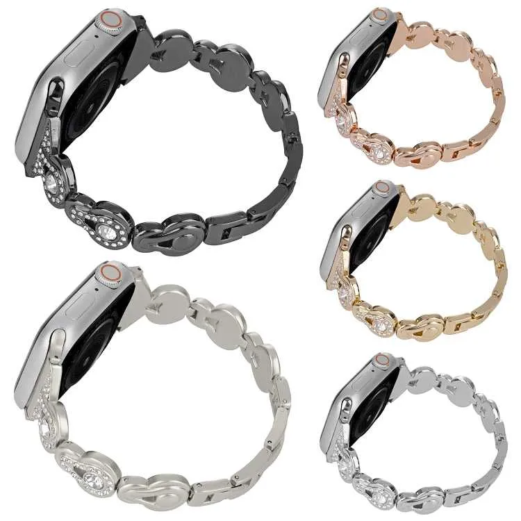 Strass Glitzer Armband für Apple Watch 49 - 40 mm