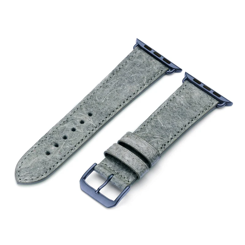 Apple Watch Kokosarmband TerraRibbon von Happel, handgefertigt, 100 % Vegan, Light Indigo