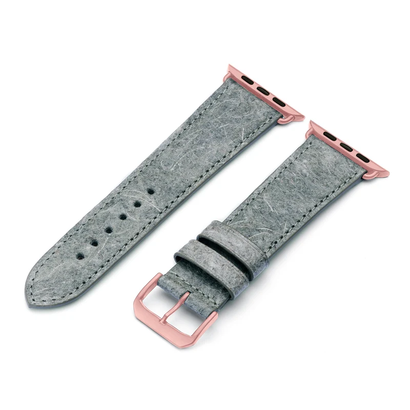 Apple Watch Kokosarmband TerraRibbon von Happel, handgefertigt, 100 % Vegan, Light Indigo