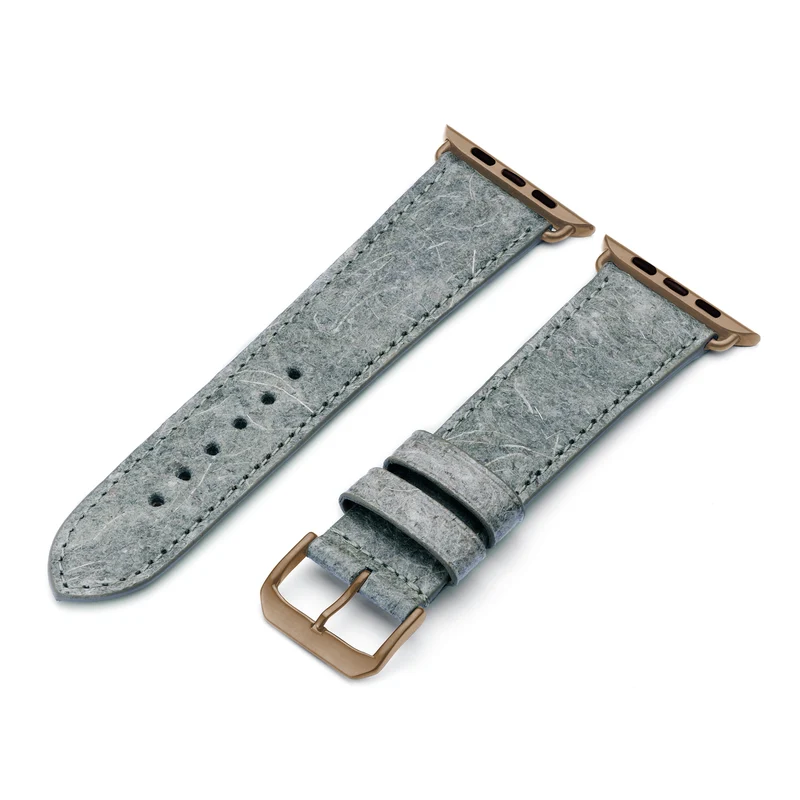 Apple Watch Kokosarmband TerraRibbon von Happel, handgefertigt, 100 % Vegan, Light Indigo