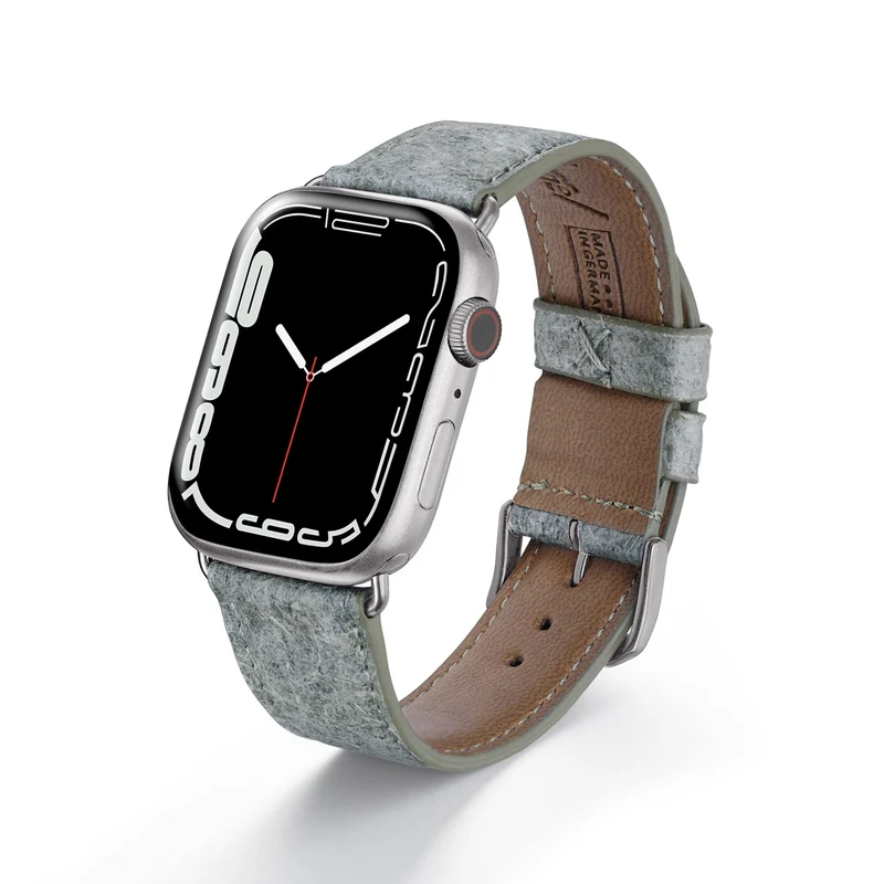Apple Watch Kokosarmband TerraRibbon von Happel, handgefertigt, 100 % Vegan, Light Indigo