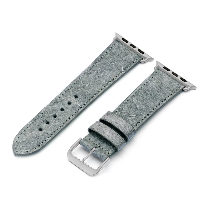 Apple Watch Kokosarmband TerraRibbon von Happel, handgefertigt, 100 % Vegan, Light Indigo