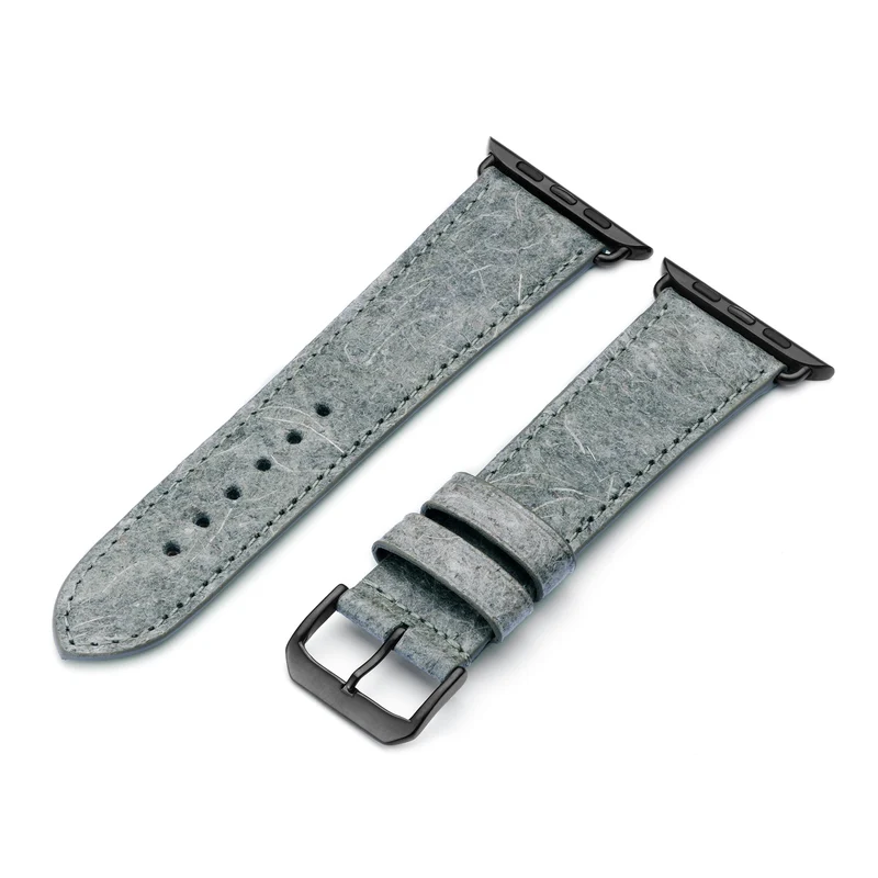 Apple Watch Kokosarmband TerraRibbon von Happel, handgefertigt, 100 % Vegan, Light Indigo