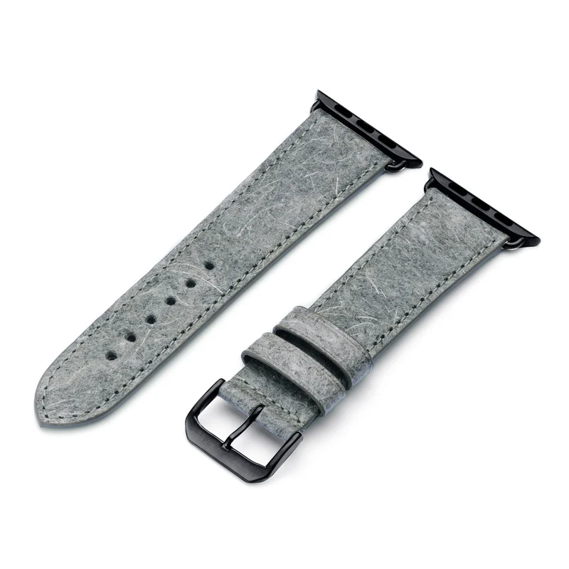Apple Watch Kokosarmband TerraRibbon von Happel, handgefertigt, 100 % Vegan, Light Indigo
