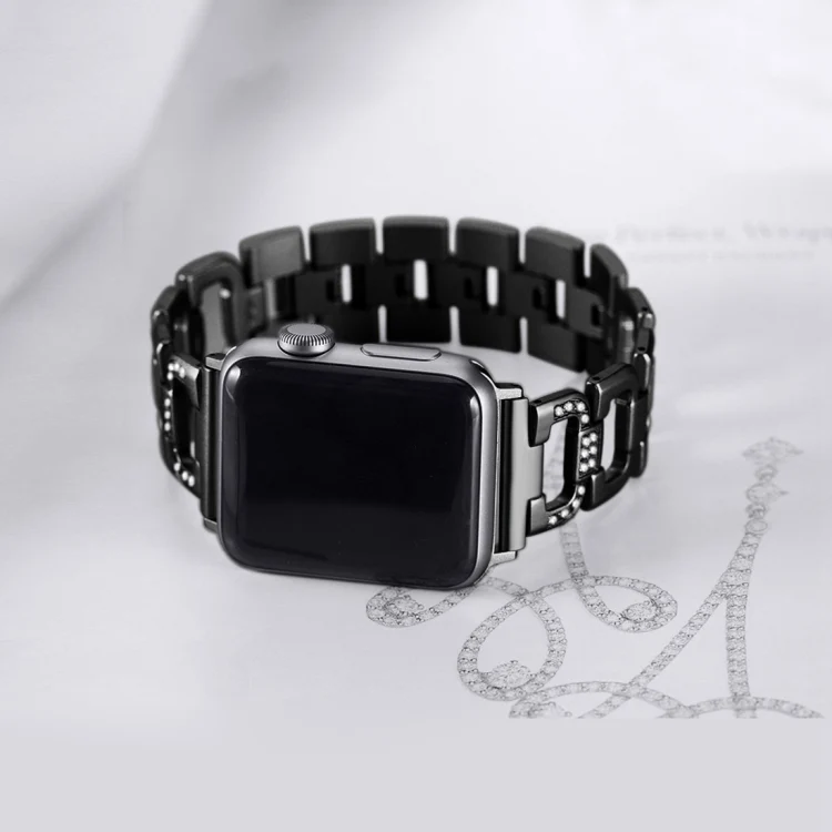 Strass Edelstahlarmband für Apple Watch Series 7 41 mm | 6 & SE & 5 & 4 40 mm | 3 & 2 & 1 38 mm