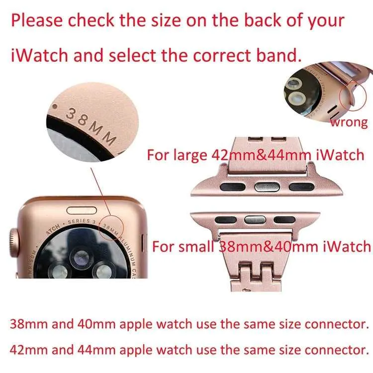 Strass Edelstahlarmband für Apple Watch Series 7 41 mm | 6 & SE & 5 & 4 40 mm | 3 & 2 & 1 38 mm