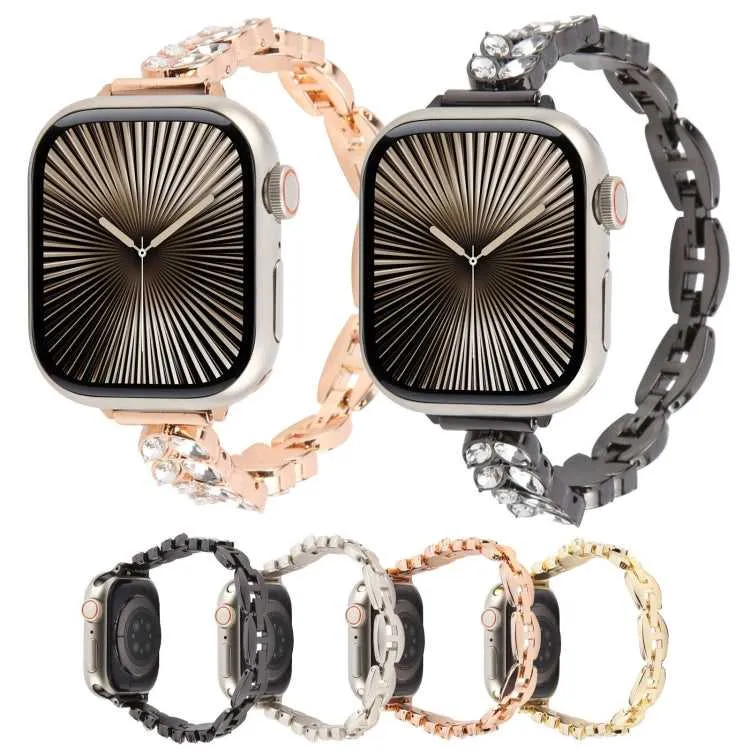 Strass Glitzer Armband für Apple Watch 49 - 38 mm