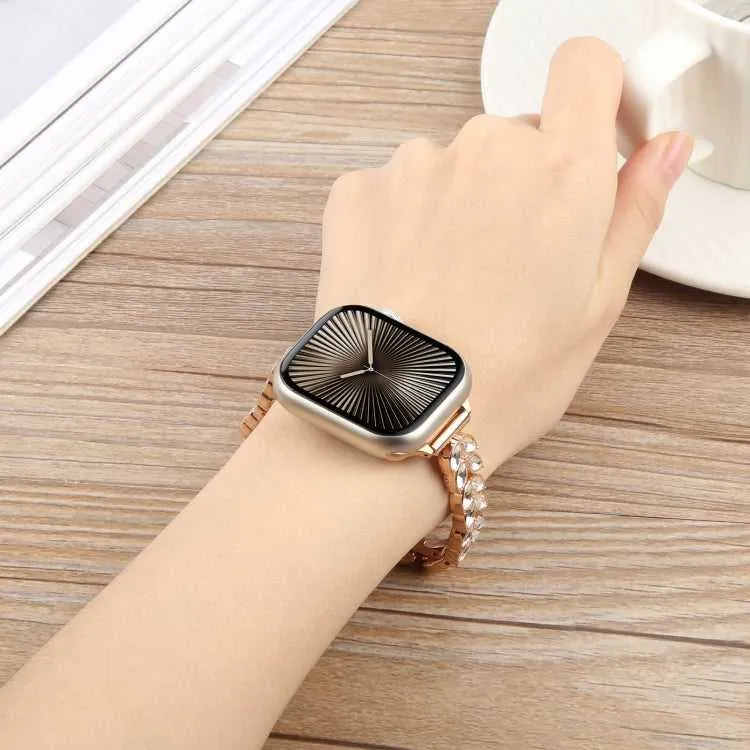 Strass Glitzer Armband für Apple Watch 49 - 38 mm