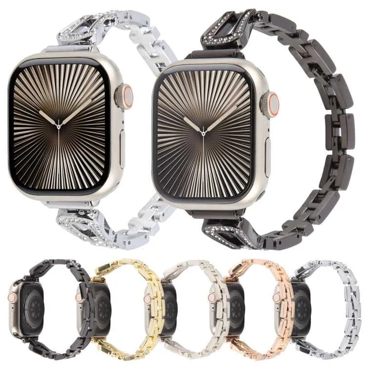 Strass Glitzer Armband für Apple Watch 49 - 38 mm