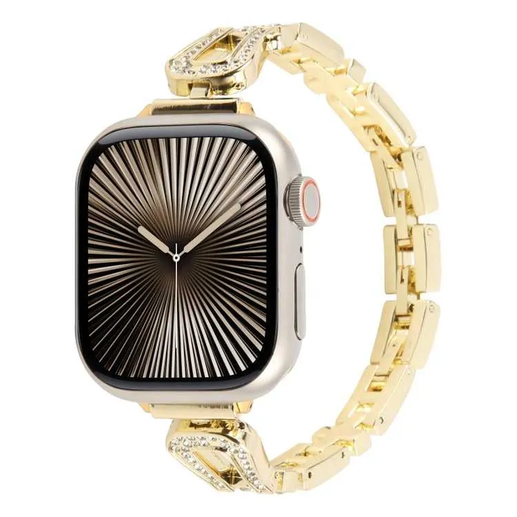 Strass Glitzer Armband für Apple Watch 49 - 38 mm