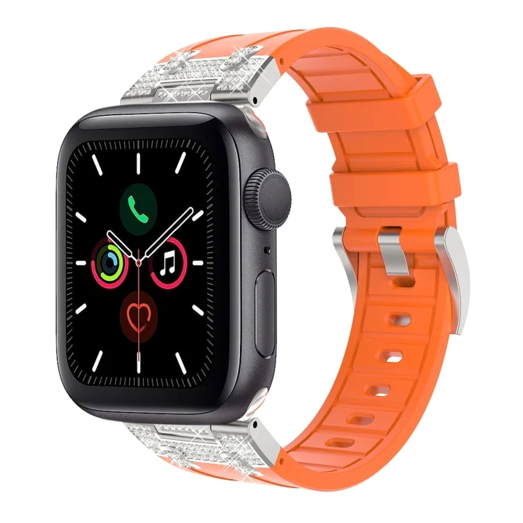 Silikon Armband mit Strass für Apple Watch 3 42mm